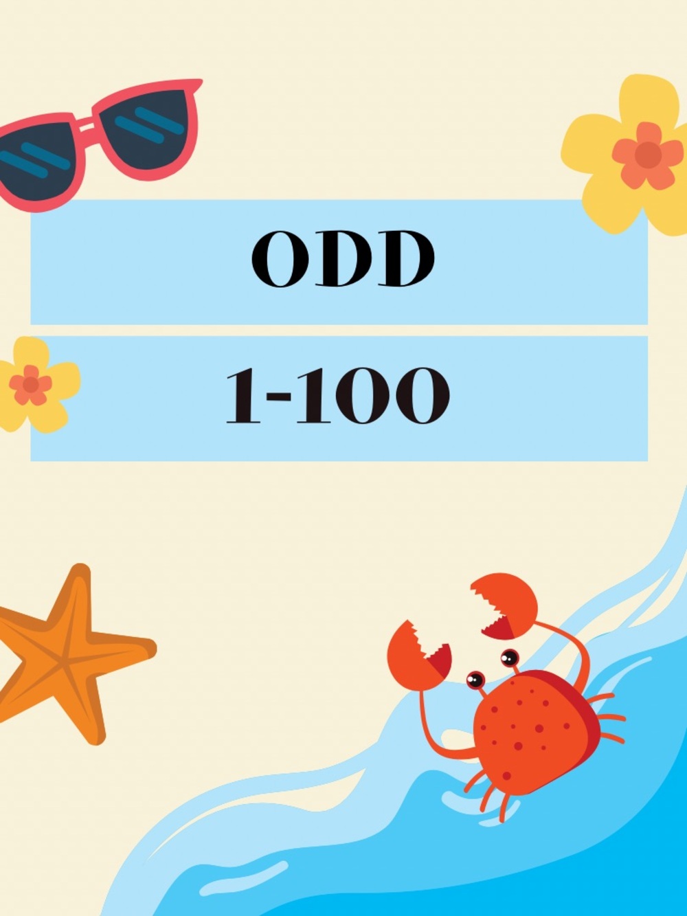 ODD #s 1-100, Swim Sale 7/27/26